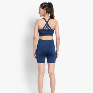 Ensemble soutien-gorge de sport et leggings de yoga personnalisés en Spandex/Nylon pour femmes, respirants, à maintien élevé, avec logo frontal, vente en gros OEM à prix abordable - Product Image 4