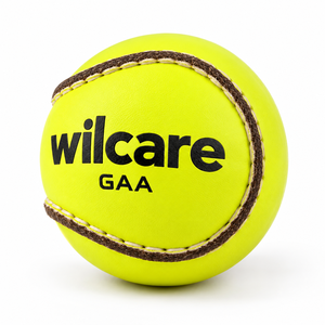 ลูกบอลออกกำลังกาย Wilcare ทำจากวัสดุ PU ทนทาน ลูกบอลกีฬาสำหรับทีม สีเหลืองพร้อมตะเข็บสีน้ำตาล วัสดุ PU ทนทาน - Product Image 1