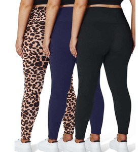 Leggings de sport de qualité supérieure, 100% coton, respirants, tricotés, taille haute, extensibles, pour yoga, fitness, gym, course à pied et entraînement - Product Image 1