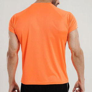 T-shirt de course pour homme, coupe slim, de haute qualité, design estival, confortable, col rond, uni, sans motif, neuf - Product Image 4