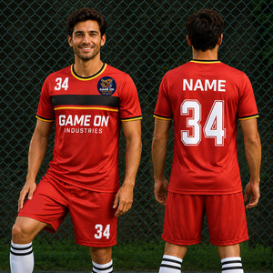 Maillot de football personnalisé en sublimation pour équipes sportives, respirant, vierge, avec broderie – Vente en gros - Product Image 1