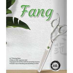 Tijeras de Entresacar Fang de 6 Pulgadas, Íconicas y Auténticas, con 30 Dientes Finos para Mayor Precisión - Product Image 1