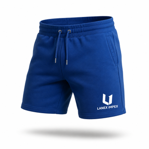 OEM Custom <b>Men's</b> Fleece <b>Shorts</b> Soft Cotton Terry <b>Lounge</b> <b>Shorts</b> Elastic Waist Jogger <b>Shorts</b> for Gym Fitness Casual and Streetwear - Product Image 2