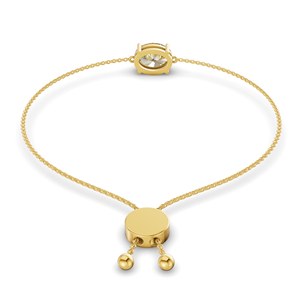 Bracelet de mode en or 14 carats de haute qualité en gros, livré avec un diamant ovale jaune soleil (3/4 ct.) Tw. Diamant cultivé en laboratoire - Product Image 4