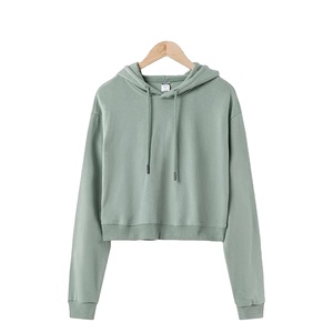 Sudaderas con capucha Crop Spring Mujer Ropa Sudaderas con capucha Señoras Crop Top Sudaderas con capucha Precio razonable Superventas Alta calidad - Product Image 5