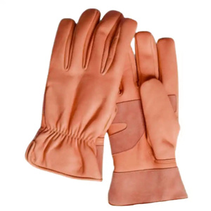 Premium Quality Reinforced Cowhide Grain Leather Driver <b>Gloves</b> Smooth Reflective Industrial Safety Fire Proof General Purpose - Product Image 2