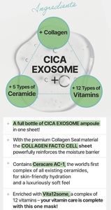 Mascarilla Facial Coreana EXOSHOT Diary Ampoule NO.1 con Colágeno, Pantenol, Ceramida, Antienvejecimiento, Cuidado de Poros, Calmante, Iluminadora, Niacinamida - Product Image 4