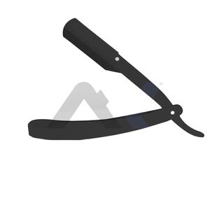 มีดโกนตรงสีดำแบบ OEM สำหรับช่างตัดผม ใบมีดโกนเปลี่ยนได้ จำหน่ายส่ง - Product Image 1