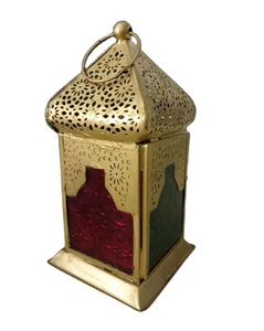 Linterna marroquí hecha a mano soporte de luz de té decoración del hogar de Metal de hierro para uso de velas - Product Image 1