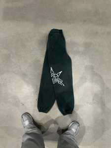 กางเกงวอร์มขายาวทรงตรงผ้าฝ้ายแท้ 100% คุณภาพสูง สไตล์ลำลองทรงหลวมสำหรับผู้ชายและผู้หญิง ทรงขาบาน - Product Image 3