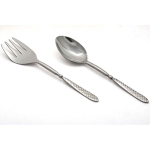 Twisted Handle With Spiral End Salad Server Metal Decorative Salad Cake Server Silver Plated - Product Image 3