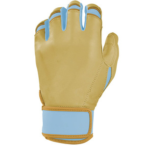 Gants de frappeur de baseball professionnels personnalisés en cuir durable à manchette courte, équipement sportif d'entraînement, vente en gros OEM, logo personnalisé - Product Image 4