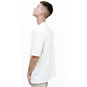 Camiseta de Manga Corta Personalizada de Gran Tamaño, Tejida en Poliéster/Algodón, para Hombre, Lisa, para Impresión Serigráfica, Talla Grande, Estilo Formal, Transpirable - Product Image 3