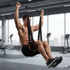 Sangles abdominales professionnelles Rexfit Sport pour la gym et la maison, avec support rembourré épais pour les bras, pour les exercices de levage des jambes, du tronc et des abdominaux - Product Image 4