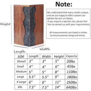 Handmade Rosewood Cremation Urn Bo Personalized Memorial <b>Keepsake</b> for human <b>ashes</b> medium size 9x5.5 inches urn box - Product Image 2