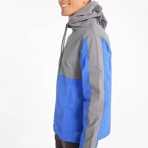 Vestes coupe-vent imperméables personnalisées pour hommes, style streetwear, fermeture éclair, haute qualité, 100% polyester nylon - Product Image 3
