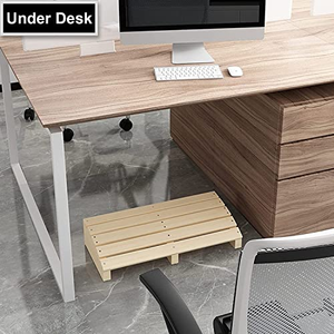 Wooden Footrest Under <b>Desk</b> Ergonomic Foot Rest <b>Stool</b> for Office Chair Computer <b>Desk</b> Home Office Leg Support Platform - Product Image 6