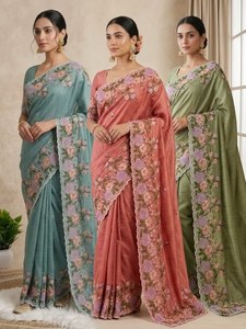 Matka Silk Saree Royal matka Silk Saree ชุดผ้าส่าหรีแบบดั้งเดิม - Product Image 6