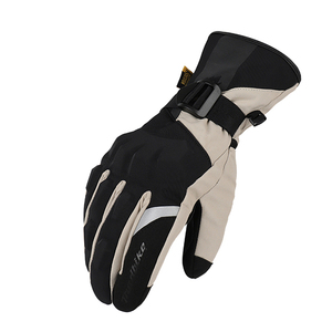 Guantes de Esquí de Invierno, Impermeables, de PU, con Dedos Completos, Correa de Muñeca Ajustable, Unisex, para Actividades al Aire Libre, Azul y Negro - Product Image 4