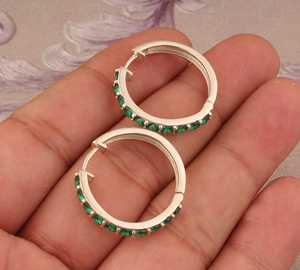 Natural Emerald Quartz <b>Earrings</b> 925 Sterling Silver Handmade <b>Green</b> Gemstone Jewelry Wholesale Elegant Drop <b>Earrings</b> for Women - Product Image 6
