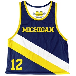 Custom Ladies Cut Racerback Lacrosse Reversible Jerseys Sublimación de jugadores profesionales 100% Poliéster Pinnies Durable Impreso - Product Image 1