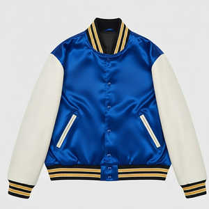 Lightweight Fashion Outerwear Daily Wear And Street Style <b>Men</b> Satin <b>Jackets</b> High Quality <b>Men</b> Satin <b>Varsity</b> <b>Bomber</b> <b>Jacket</b> - Product Image 1