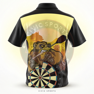 Chemise à manches courtes en polyester avec fermeture éclair, imprimé numérique, motif de personnage, style sportif, séchage rapide, vente en gros - Product Image 4