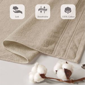 Set di 12 Asciugamani da Bagno Beige 100% Cotone ad Asciugatura Rapida - Product Image 4