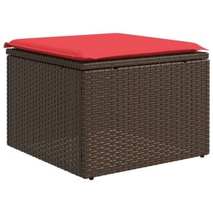 Juego de sofás de jardín de ratán sintético marrón de 9 piezas con cojines, muebles de patio - Product Image 6