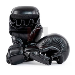 Gants de combat MMA noirs de haute qualité, logo personnalisé, gants de combat MMA les plus vendus, gants d'entraînement et de compétition de boxe - Product Image 4