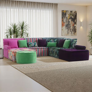 समकालीन आधुनिक रचनात्मक लिविंग रूम फर्नीचर ने विला होस्टहाउस के लिए रंगीन रोच बर्गर महजोंग सोफे को सेट किया - Product Image 2
