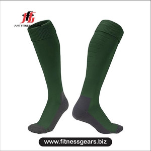 Knee High <b>Socks</b> Blue Solid Color Breathable Spandex Polyester Adult Soccer Football Summer <b>Compression</b> <b>Socks</b> - Product Image 1