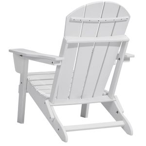 Set di 2 Sedie Adirondack Pieghevoli per Esterni con Portabicchieri, in Resina, Resistenti alle Intemperie, per Uso su Patio - Product Image 4