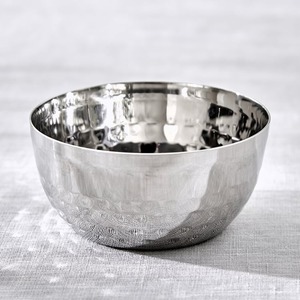 Bol de service de luxe en acier inoxydable martelé, résistant à la chaleur, finition miroir haute brillance, fait main, pour fêtes - Product Image 5