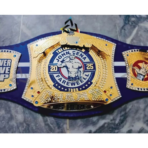 Cinturón de Campeonato Personalizado W-W-E J-o-h-n C-e-n-a, Edición Despedida en Dallas, Cinturón de Lucha Libre para Adultos, Chapado en Zinc de 4mm - Product Image 1