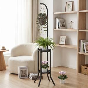 Home Storage Hanging Elevated Plant Stand for Garden Patio Multi-Function Balcony Flower <b>Pot</b> Shelf Rack Storage Organizer - Product Image 6