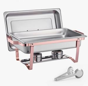 Juego de 2 Recipientes Rectangulares de Acero Inoxidable de 8 Cuartos de Galón para Buffet y Catering, al Mejor Precio - Product Image 4