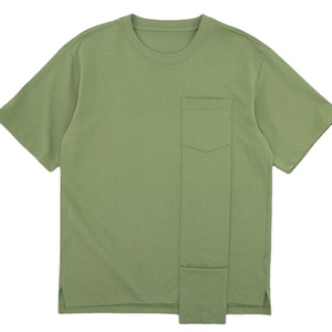 Camiseta de hombre con bolsillo 100% algodón cuello redondo Jersey camiseta transpirable Casual personalizada verano camiseta 2025 - Product Image 4