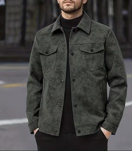 Chaqueta de Gabardina para Hombre, Estilo Casual Vintage, Cálida, para Parejas, Deportiva, de Forro Polar, Reversible, con Bolsillos con Cremallera - Product Image 1