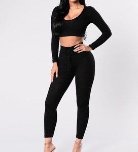 Ensembles de yoga pour femmes en gros : Design premium, respirants, anti-transpiration, tenue de fitness 2 pièces avec logo en strass à la taille - Product Image 6