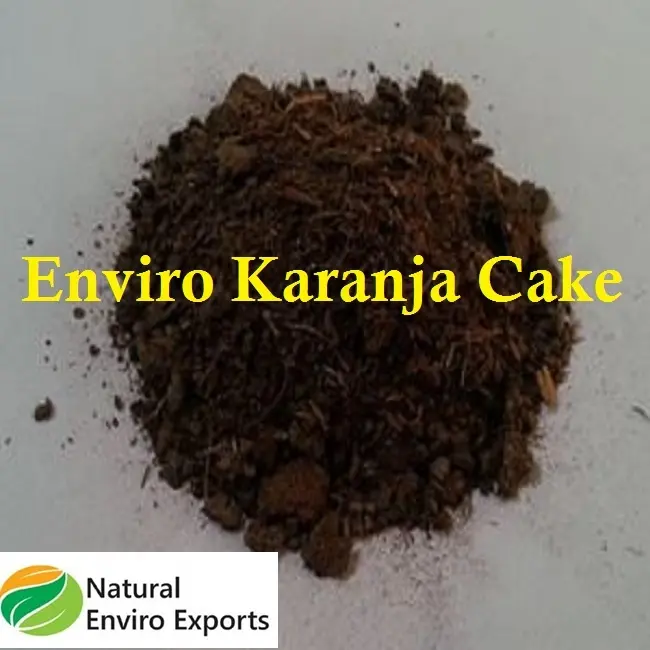 インド製製品で低コストで農業で最高の有機肥料として使用される有機USDA認定カランジャケーキパウダー