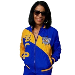 Chaqueta Cortavientos Sigma Gamma Rho con Cierre Completo, Ligera, de Nailon, Prenda de la Hermandad Griega para Mujer, Premium - Product Image 3