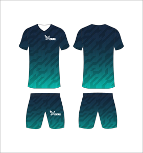 Conjunto de Uniforme de Fútbol Personalizado por Sublimación en Degradado Verde Azulado Oscuro, Conjuntos de Entrenamiento de Fútbol Transpirables para Hombre, Traje Deportivo de Secado Rápido al por Mayor para Equipos - Product Image 1