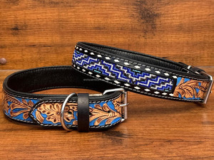 Accessoire personnalisé ajustable Colliers pour chiens en cuir perlé usiné à la main Collier pour animaux de compagnie en cuir véritable de créateur de luxe de haute qualité - Product Image 5