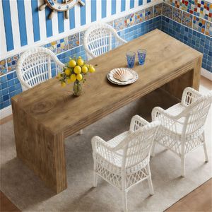 Grande Tavolo da Cucina in Legno Stile Fattoria per Sala da Pranzo, Design Elegante - Product Image 2