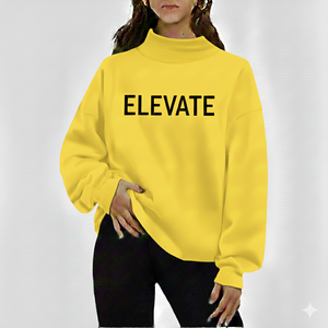 Sweat-shirt réversible surdimensionné à col montant pour femme, avec logo personnalisé, en polaire respirante et anti-plis, à manches longues, collection hiver 2026 - Product Image 6