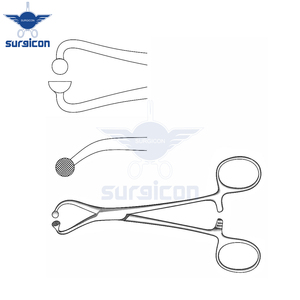 Pinza quirúrgica articulada de acero inoxidable premium de 11 cm / 4-1/2 pulgadas para toallas de papel, instrumento de sujeción segura - Product Image 2