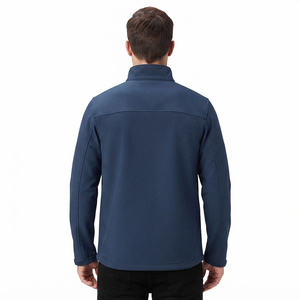 Chaqueta Softshell Azul Marino para Hombre, Nueva Moda 2026, Manga Larga, Cierre Completo, Ropa Deportiva Casual para Exteriores, Logotipo Personalizado - Product Image 3
