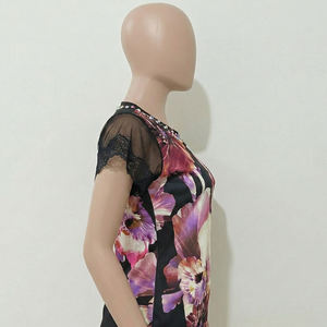 Camiseta Personalizable de Cuello Redondo y Manga Corta para Mujer, 100% Algodón, Impresión Digital Ecológica con Diseños Florales/Estampados/Letras - Product Image 3