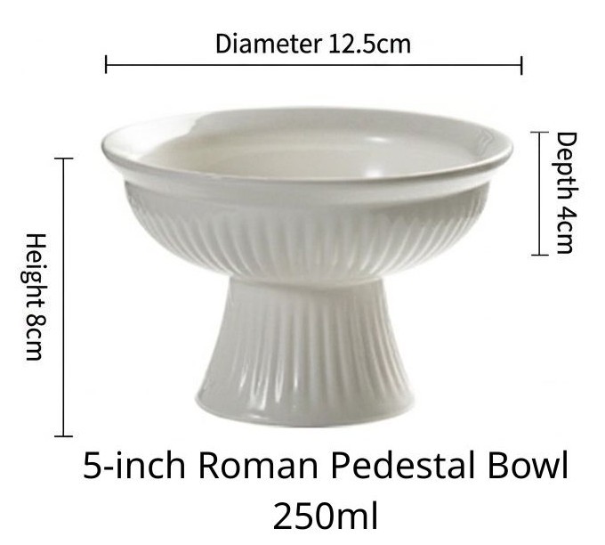 5 inch high foot bowl